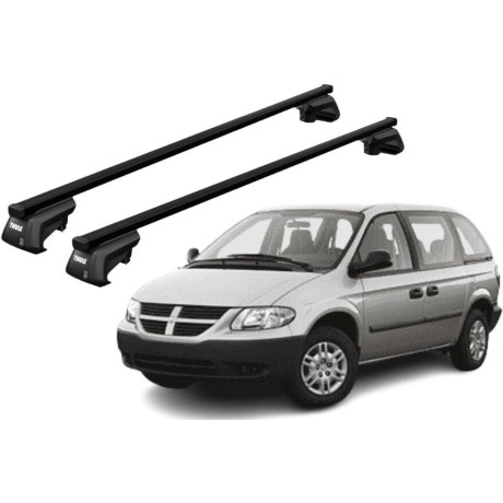 Barras THULE EVO SquareBar para autos DODGE Caravan / Grand Caravan 1996 a 2005