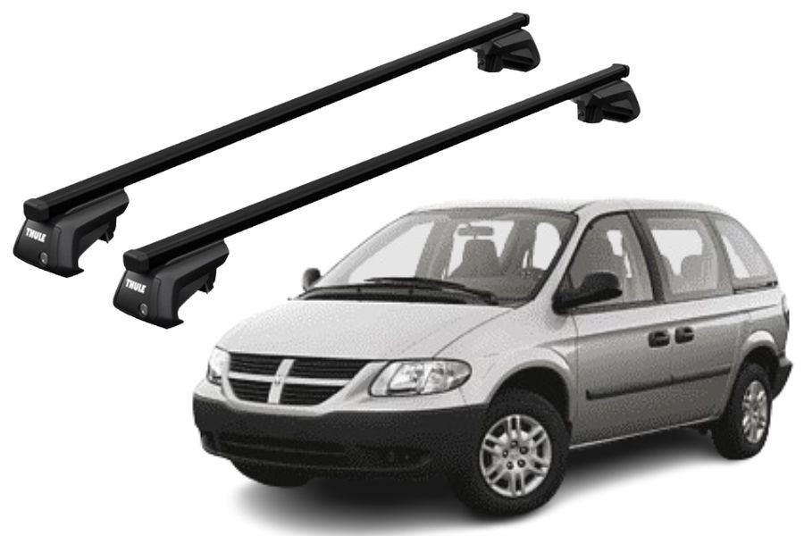 Barras THULE EVO SquareBar para autos DODGE Caravan / Grand Caravan 1996 a 2005