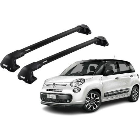 Barras THULE EDGE Flush para autos FIAT 500L desde 2012 negro
