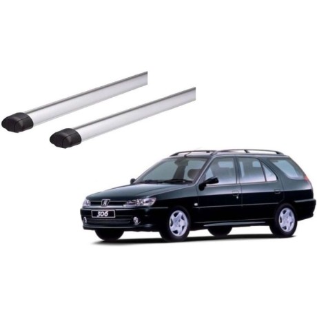 Barras THULE EVO AeroBar para autos PEUGEOT 306 1997 a 2001 negro