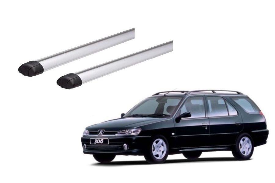 Barras THULE EVO AeroBar para autos PEUGEOT 306 1997 a 2001 negro