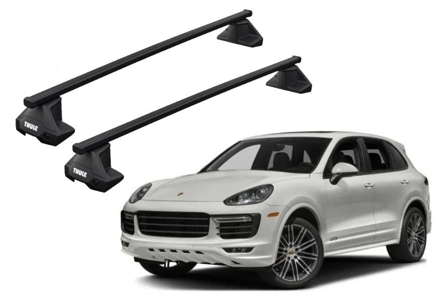 Barras THULE EVO SquareBar para autos PORSCHE Cayenne 2010 a 2017