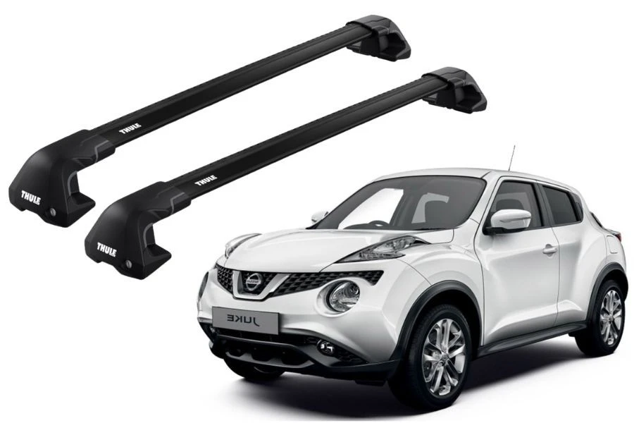 Barras THULE EDGE Flush para autos NISSAN Juke 2010 a 2019 negro