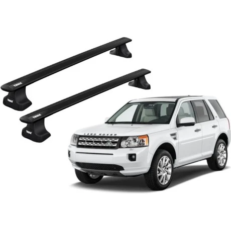 Barras THULE WingBar para autos LAND ROVER Freelander 2 del 2007 a 2014 negro