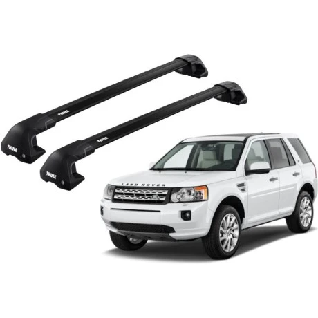Barras THULE EDGE Flush para autos LAND ROVER Freelander 2 2007 a 2014 negro