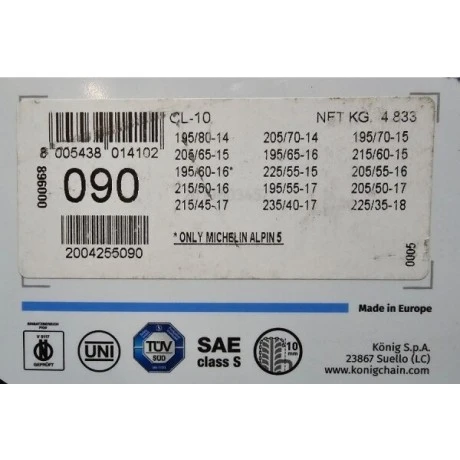 Cadenas para Nieve König CL-10 090