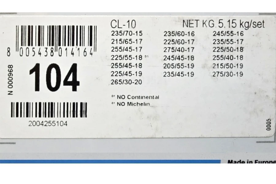 Cadenas para Nieve König CL-10 104