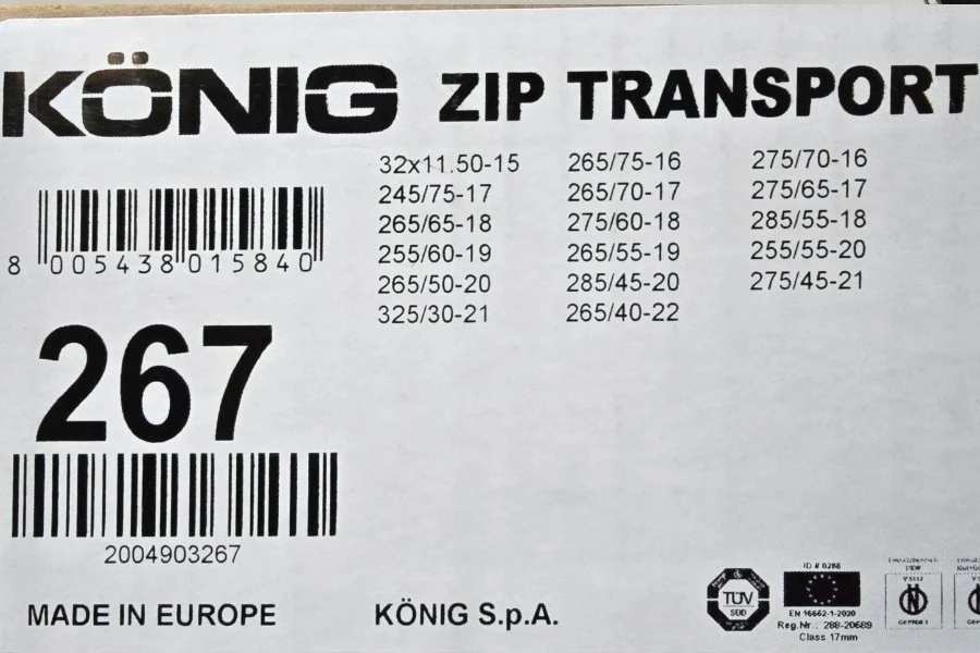 Cadenas para Nieve König ZIP Transp 16 267