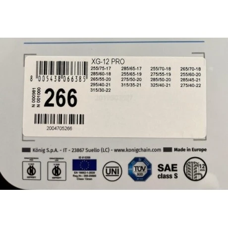 Cadenas Para Nieve König XG-12PRO 266