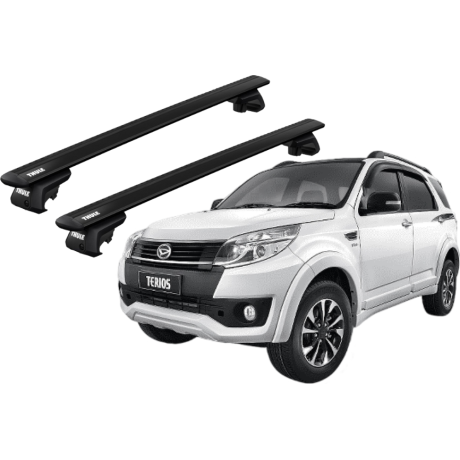 Barras THULE EVO WingBar para autos DAIHATSU Terios 2006 a 2017 negro