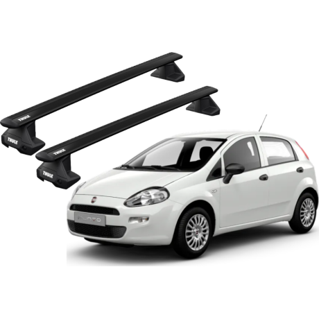 Barras THULE EVO WingBar para autos FIAT Grande Punto 2005 a 2012 negro