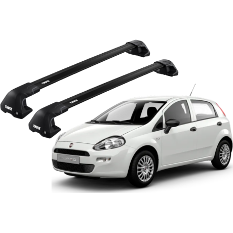 Barras THULE EDGE Flush para autos FIAT Grande Punto 2005 a 2012 negro