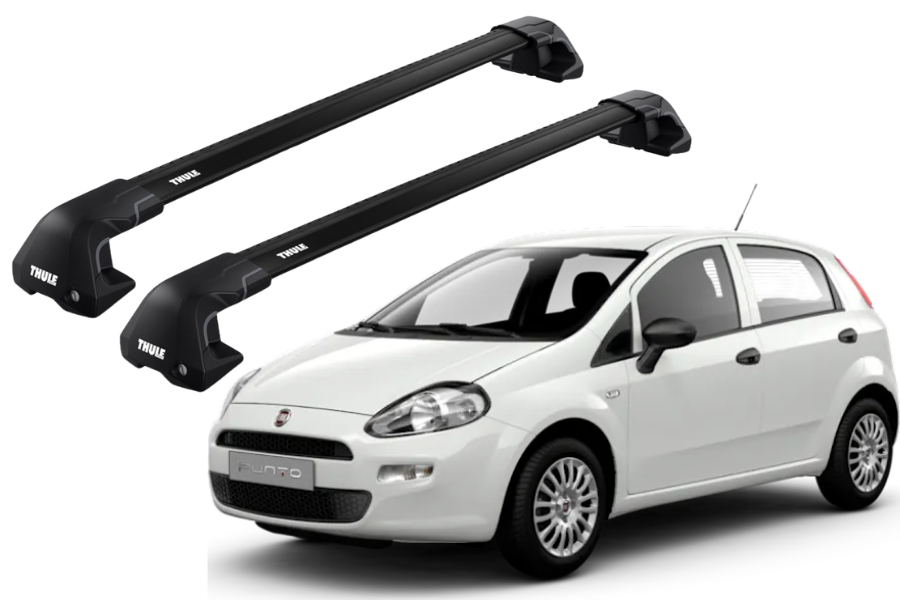Barras THULE EDGE Flush para autos FIAT Grande Punto 2005 a 2012 negro
