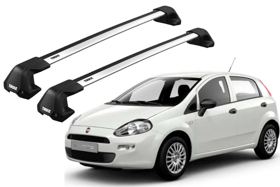 Barras THULE EDGE Flush para autos FIAT Grande Punto 2005 a 2012