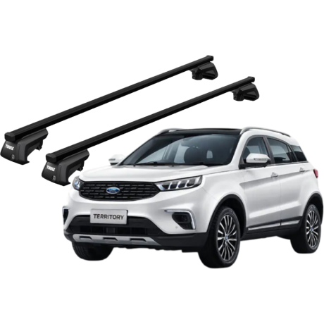 Barras THULE EVO SquareBar para autos FORD Territory desde 2020 - 2023 negro