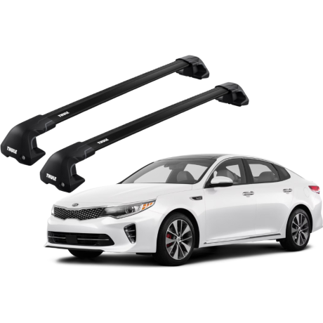 Barras THULE EDGE Flush para autos KIA Optima desde 2016 - 2020 negro
