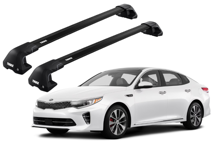 Barras THULE EDGE Flush para autos KIA Optima desde 2016 - 2020 negro