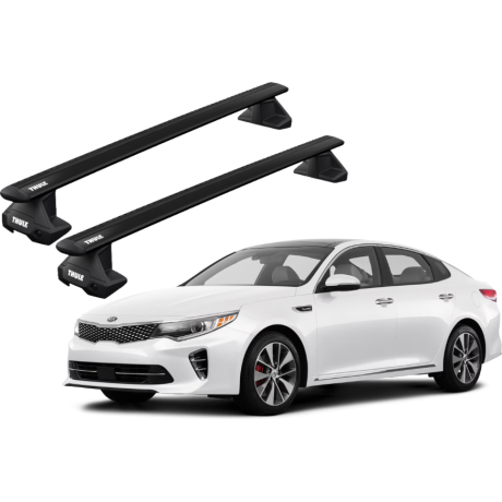 Barras THULE EVO WingBar para autos KIA Optima desde 2016 - 2020 negro