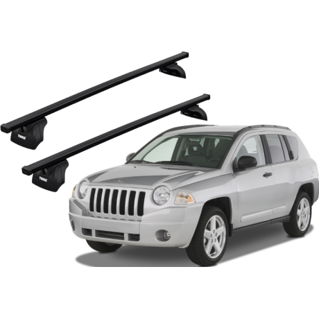 Barras THULE SquareBar para autos JEEP Compass 2007 a 2010