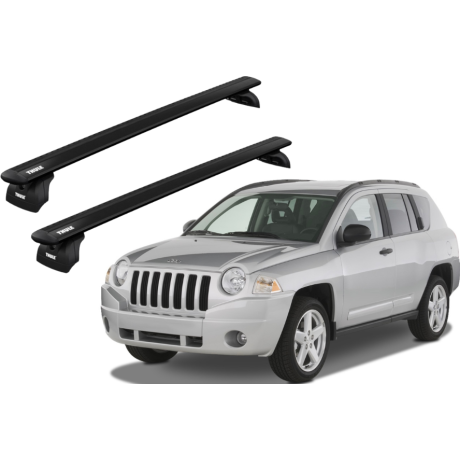 Barras THULE WingBar para autos JEEP Compass 2007 a 2010 negro