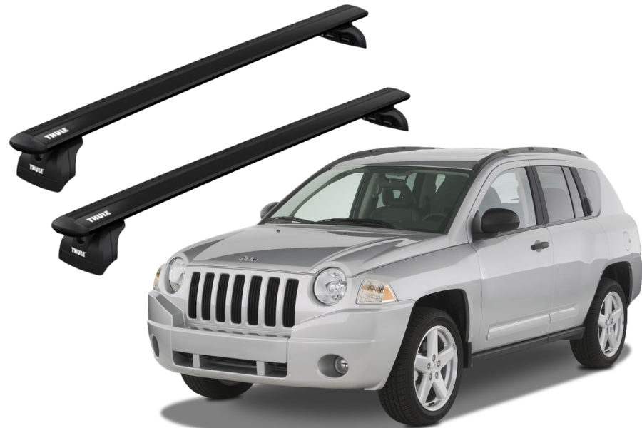 Barras THULE WingBar para autos JEEP Compass 2007 a 2010 negro