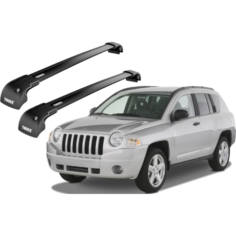 Barras THULE EDGE para autos JEEP Compass 2007 a 2010 negro