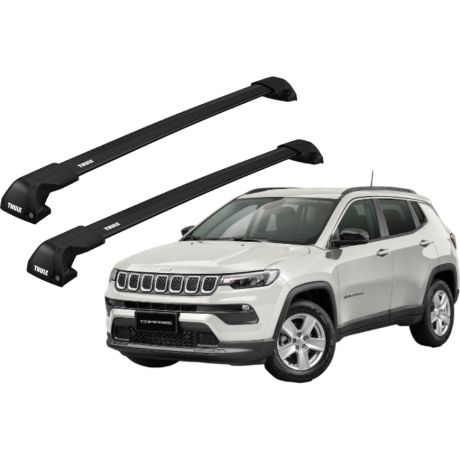 Barras THULE EDGE Flush para autos JEEP Compass desde 2017 negro