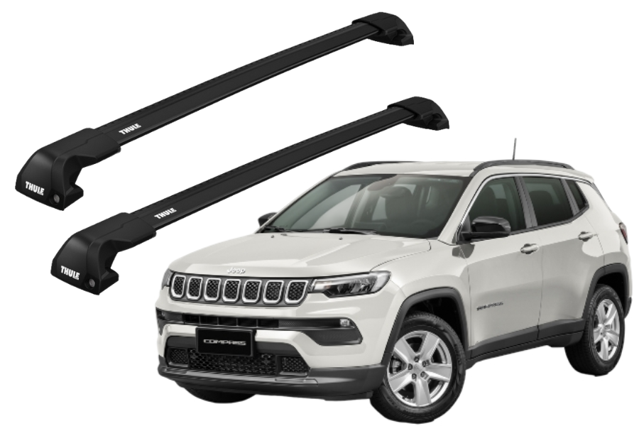 Barras THULE EDGE Flush para autos JEEP Compass desde 2017 negro