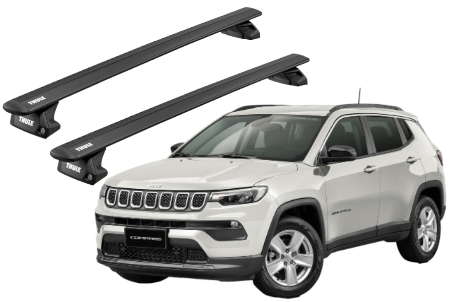 Barras THULE EVO WingBar para autos JEEP Compass desde 2017 negro