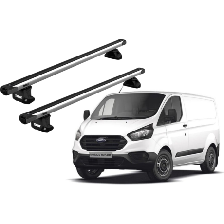 Barras THULE AeroBar para Van FORD Transit Custom 2013 a 2018 negro
