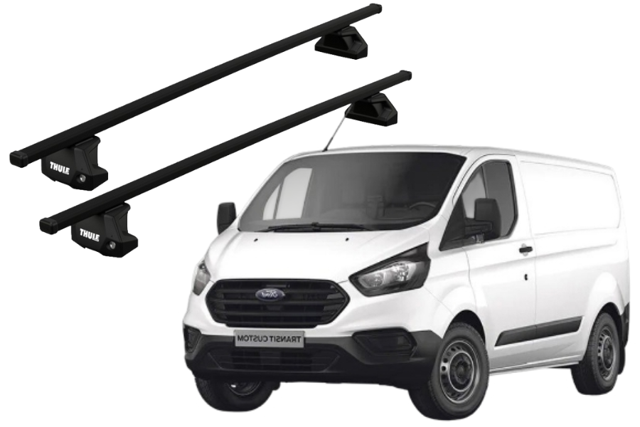 Barras THULE EVO SquareBar para Van FORD Transit Custom 2013 a 2018