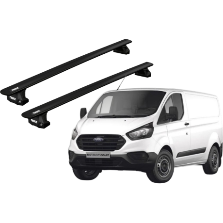 Barras THULE EVO WingBar para Van FORD Transit Custom 2013 a 2018 negro