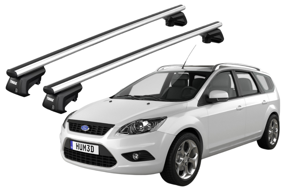 Barras THULE SmartRack XT AluBar para autos FORD Focus 2008 a 2011