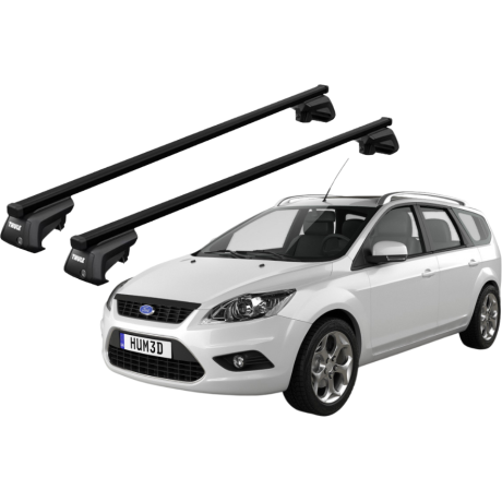 Barras THULE EVO SquareBar para autos FORD Focus 2008 a 2011