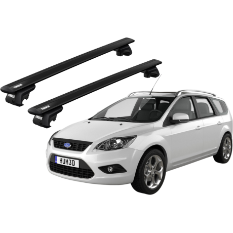 Barras THULE EVO WingBar para autos FORD Focus 2008 a 2011 negro