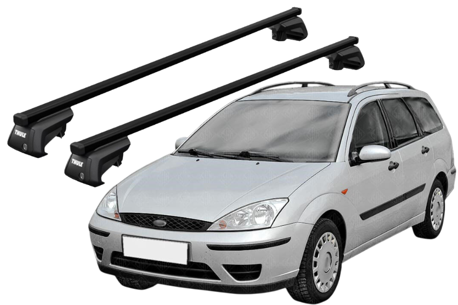 Barras THULE EVO SquareBar para autos FORD Focus 2004 a 2007