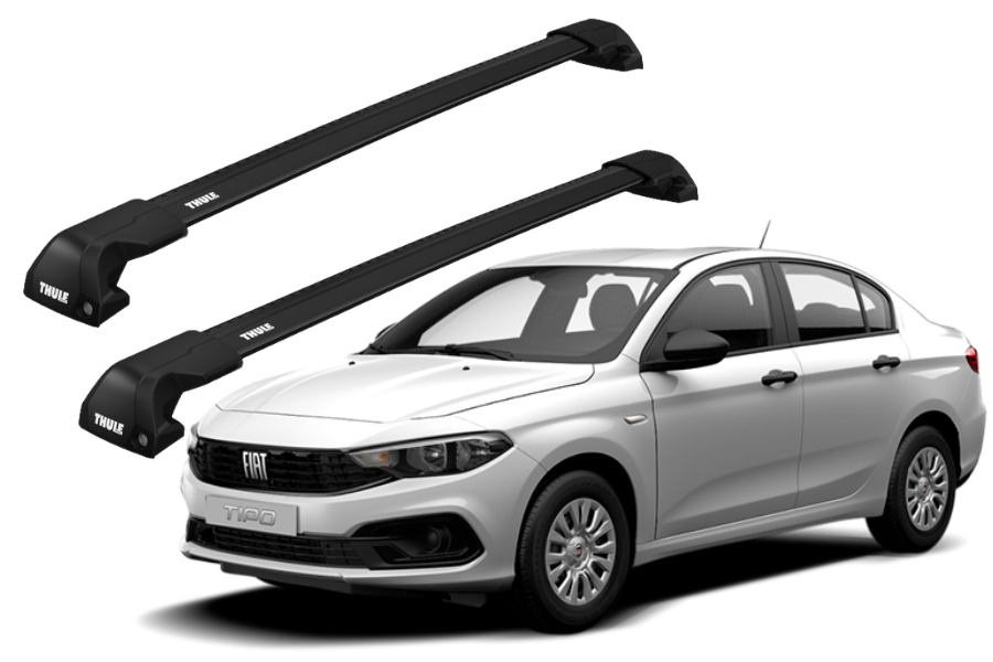 Barras THULE EDGE Flush para autos FIAT Tipo desde 2016 a 2020 negro