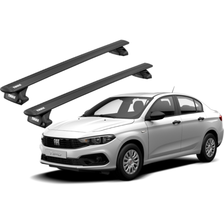 Barras THULE EVO WingBar para autos FIAT Tipo desde 2016 a 2020 negro