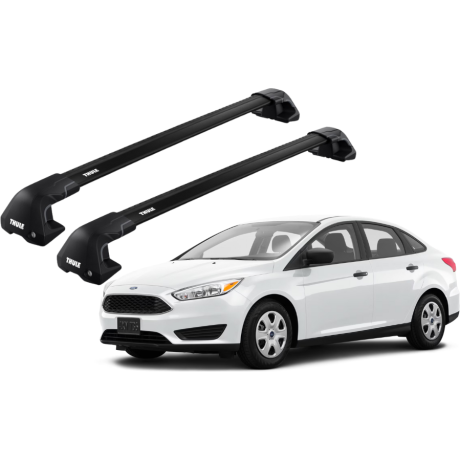 Barras THULE EDGE Flush para autos FORD Focus 2011 a 2018 negro