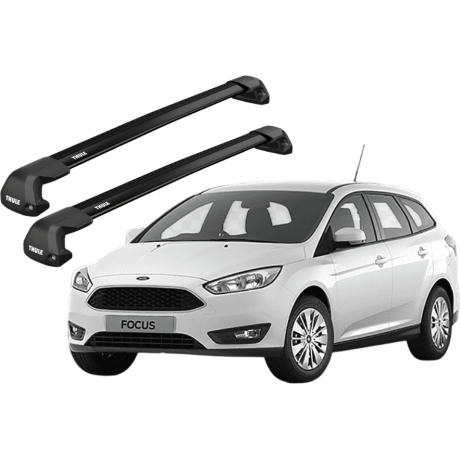 Barras THULE EDGE Flush para autos FORD Focus 2005 a 2011 negro