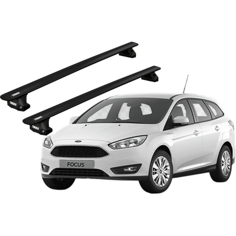 Barras THULE EVO WingBar para autos FORD Focus 2005 a 2011 negro