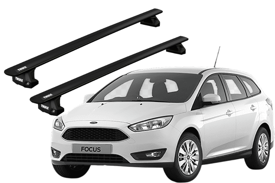 Barras THULE EVO WingBar para autos FORD Focus 2005 a 2011 negro