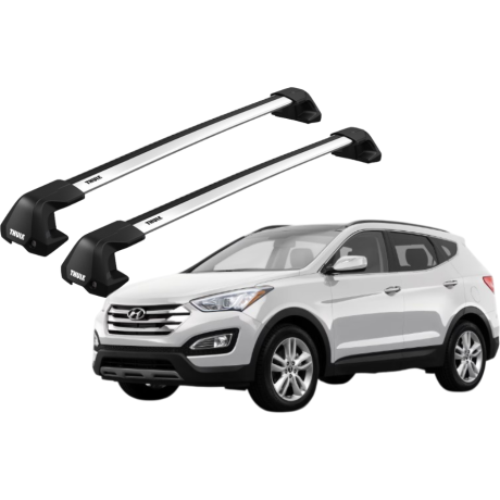 Barras THULE EDGE Flush para autos HYUNDAI Santa Fe 2013 a 2015