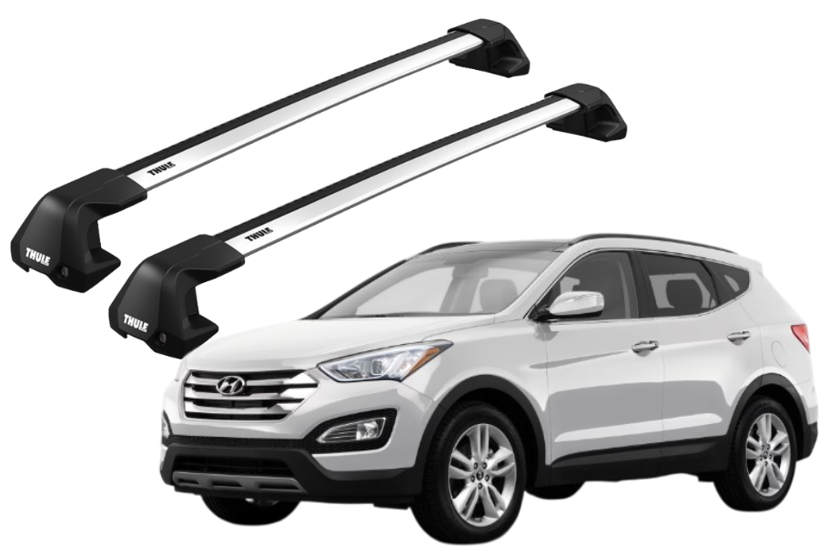 Barras THULE EDGE Flush para autos HYUNDAI Santa Fe 2013 a 2015