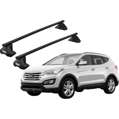 Barras THULE EVO SquareBar para autos HYUNDAI Santa Fe 2013 a 2015