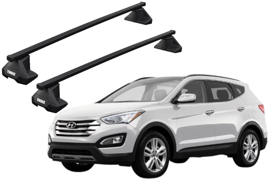 Barras THULE EVO SquareBar para autos HYUNDAI Santa Fe 2013 a 2015