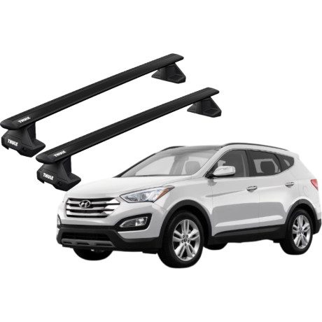 Barras THULE EVO WingBar para autos HYUNDAI Santa Fe 2013 a 2015 negro