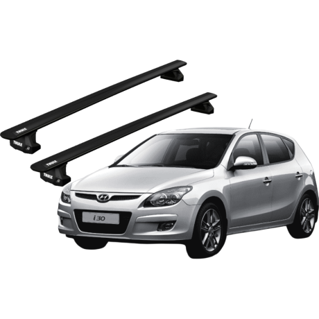 Barras THULE EVO WingBar para autos HYUNDAI i30 2012 a 2017 negro