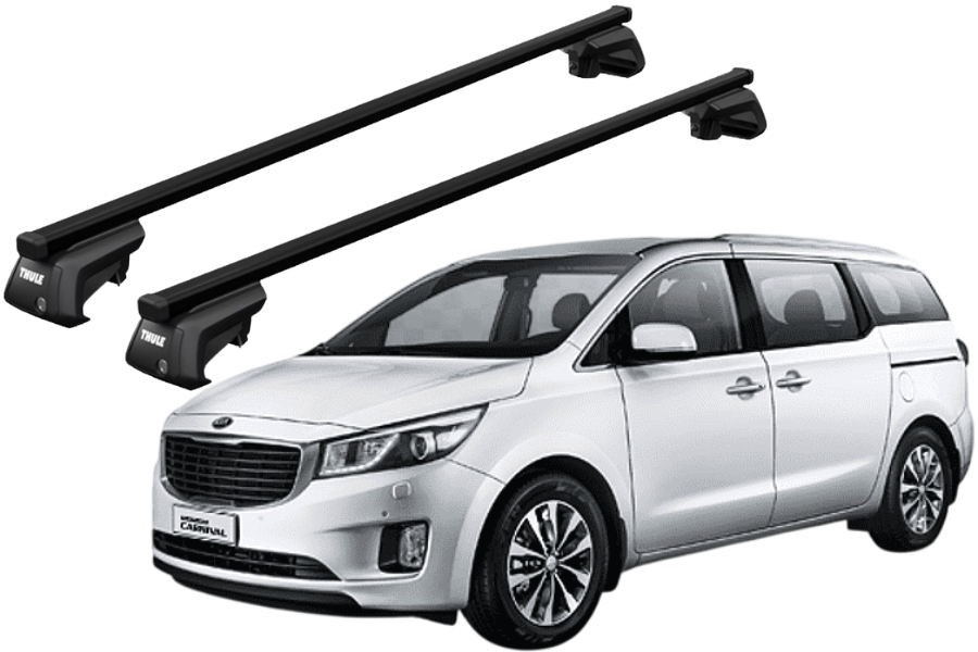 Barras THULE EVO SquareBar para autos KIA Grand Carnival 2006 a 2014