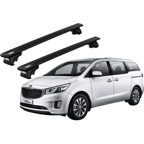 Barras THULE EVO WingBar para autos KIA Grand Carnival 2006 a 2014 negro